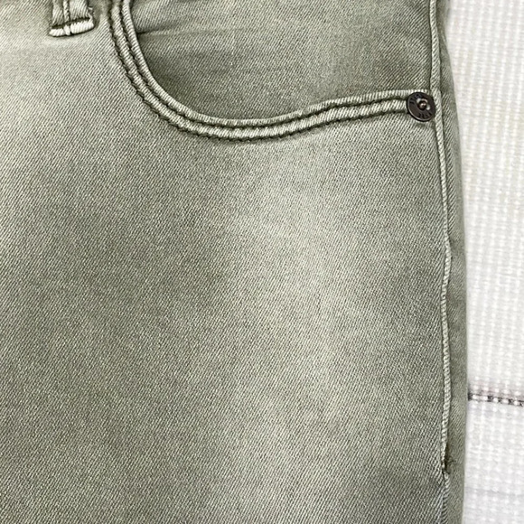 Free People Jeans Skinny Faded Denim Green Size 26 - Picture 6 of 13